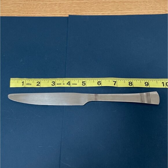 Vtg Pfaltzgraff Kensington Sapphire Bay Set 3 Dinner Knives Stainless Flatware - Picture 4 of 4